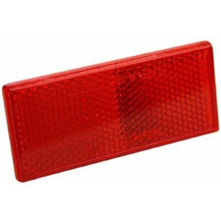 BLAZER INTERNATIONAL TRAILER & TOWING ACCESSORIES B178Srw Rect Stick-On Reflector Red B178SR